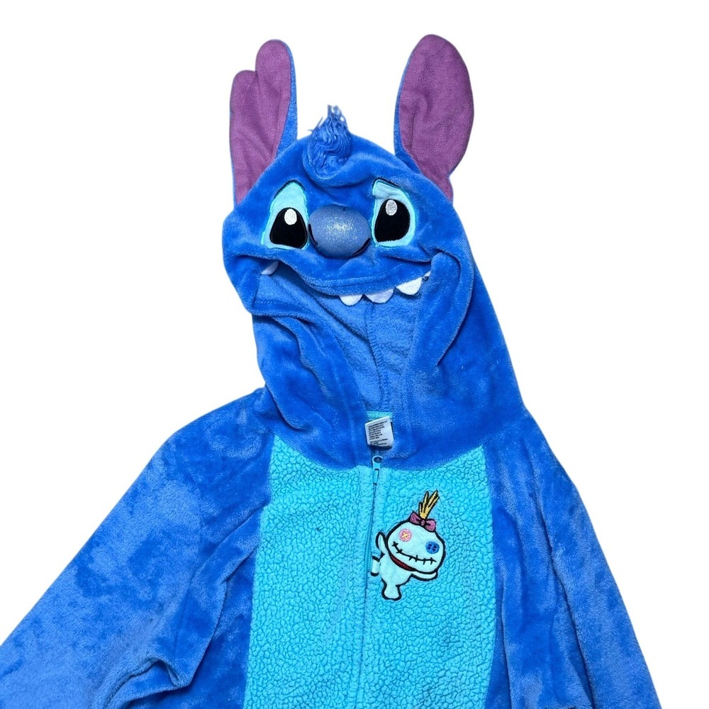 DISNEY Womens Large Lilo & Stitch Pajama Union Suit One Piece Scrump Costume PJs